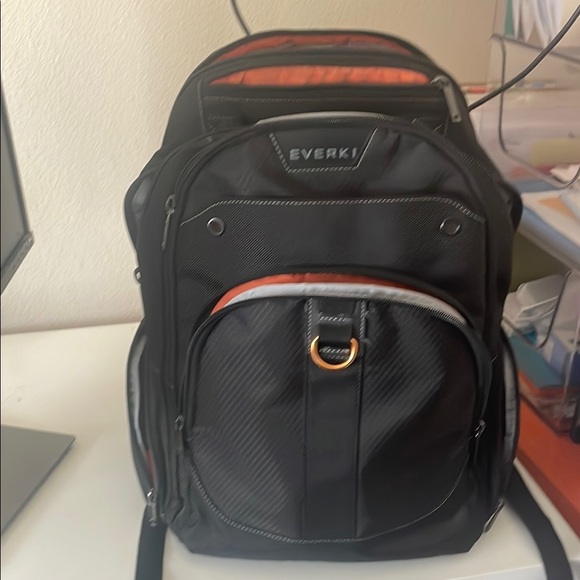 Everki Laptop Business Backpack Black with Orange lining - Picture 9 of 9